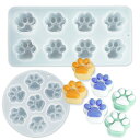 【2種セット】シリコンモールド 肉球 猫 レジン 型 石膏 マット 鏡面 可愛い キーホルダー キャンドル キュート 安全 安心 高耐熱性 家庭 耐久性 初心者...