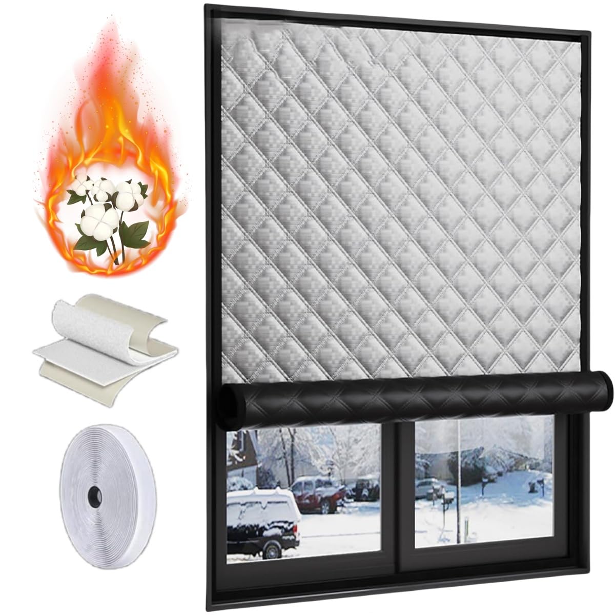 夏冬 兼用 断熱シート 窓 断熱 断熱カーテンライナー 遮光シート 遮光 紫外線遮断 遮熱 防寒 防風 静音..