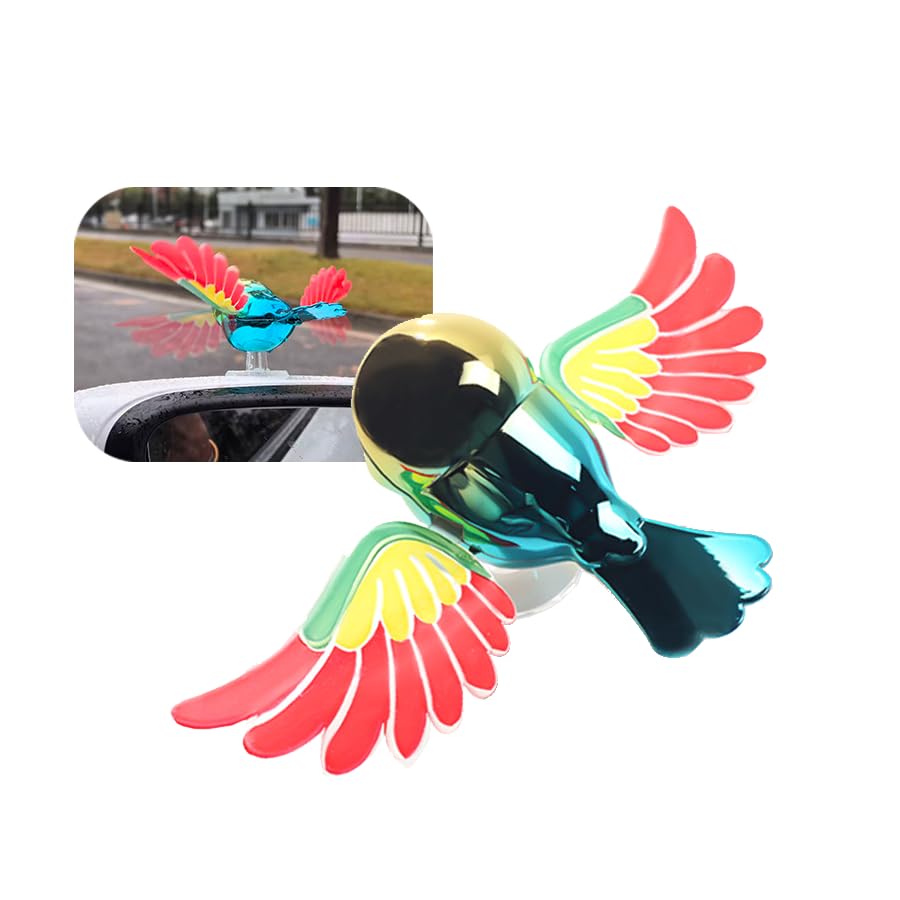 2025年新技術 風力駆動 飛ぶ鳥 オーナメント 車載 装飾品 ヘルメット バイク 自転車 装着可能 耐候性AB..