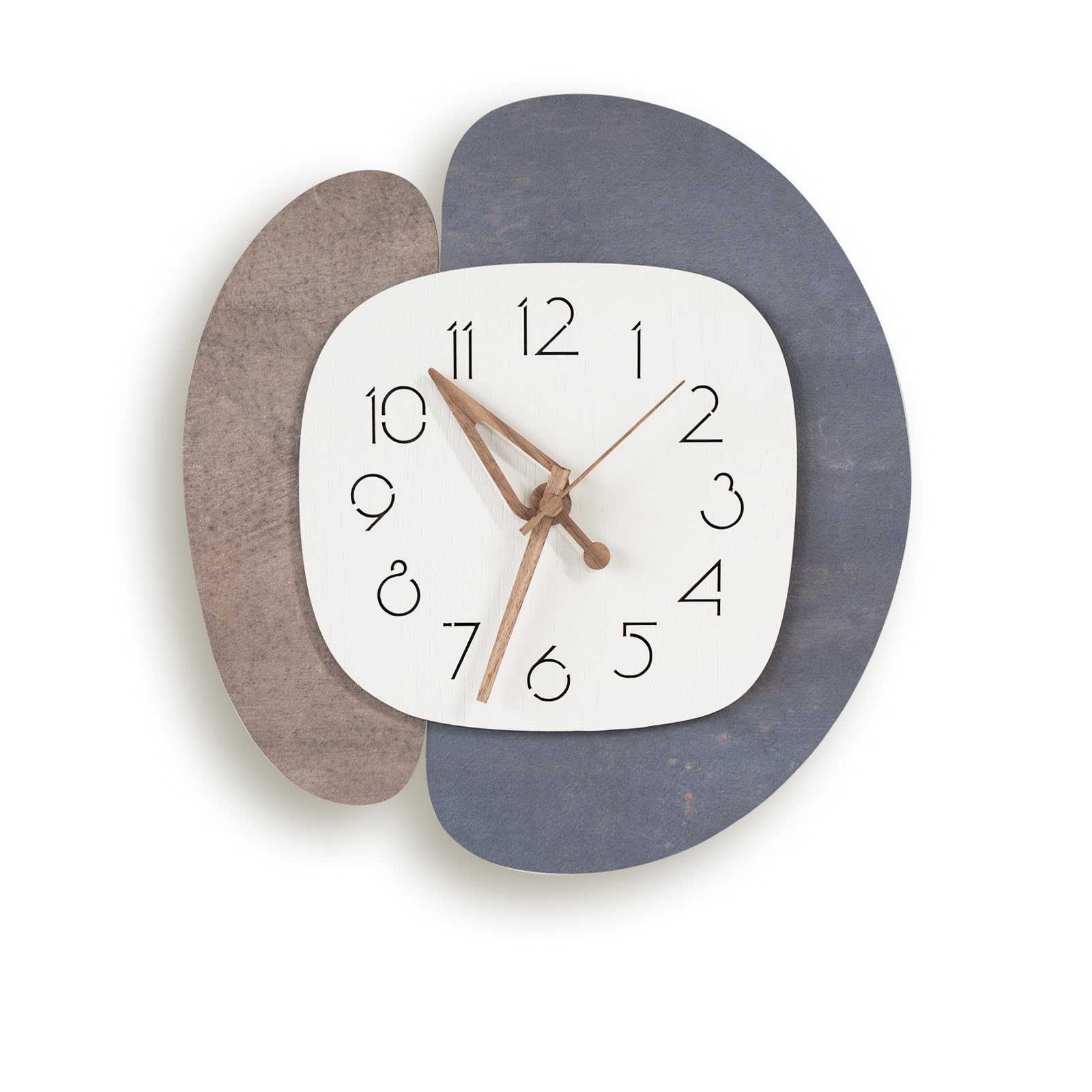 掛け時計 北欧 木製 魚の形 ミュート トリコロール 壁掛け時計 温かい雰囲気 創造性の感覚 北欧スタイ..