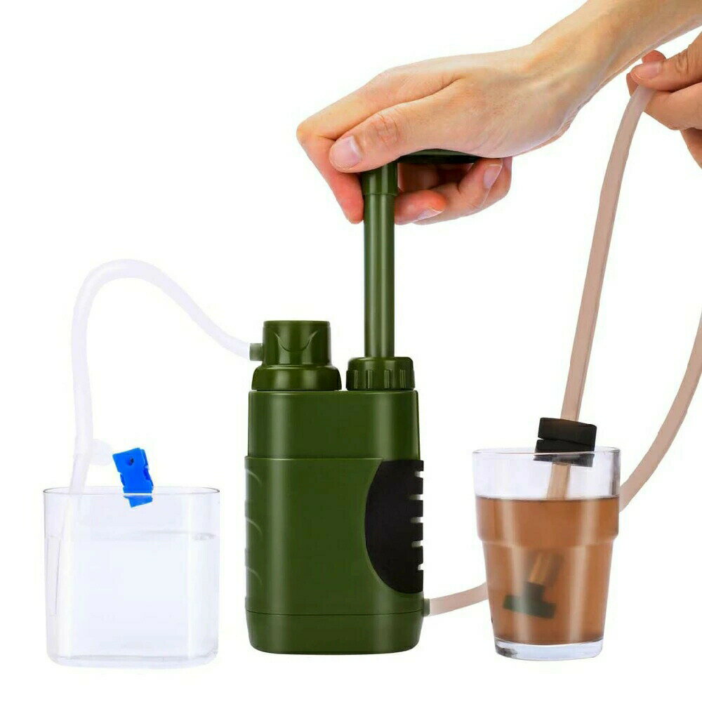 Rakuten - 携帯浄水器 アウトドア浄水器 濾過器 浄水ボトル 直飲み 浄水システム 羅針盤付き ろ過装置 ポータブル水フィルター 99.9999細菌除去 1分1.4L 0.01ミクロンフィルターシステム ミニ浄水器 緊急用水 濾過ストロー アウトドア 旅行 キャンプ