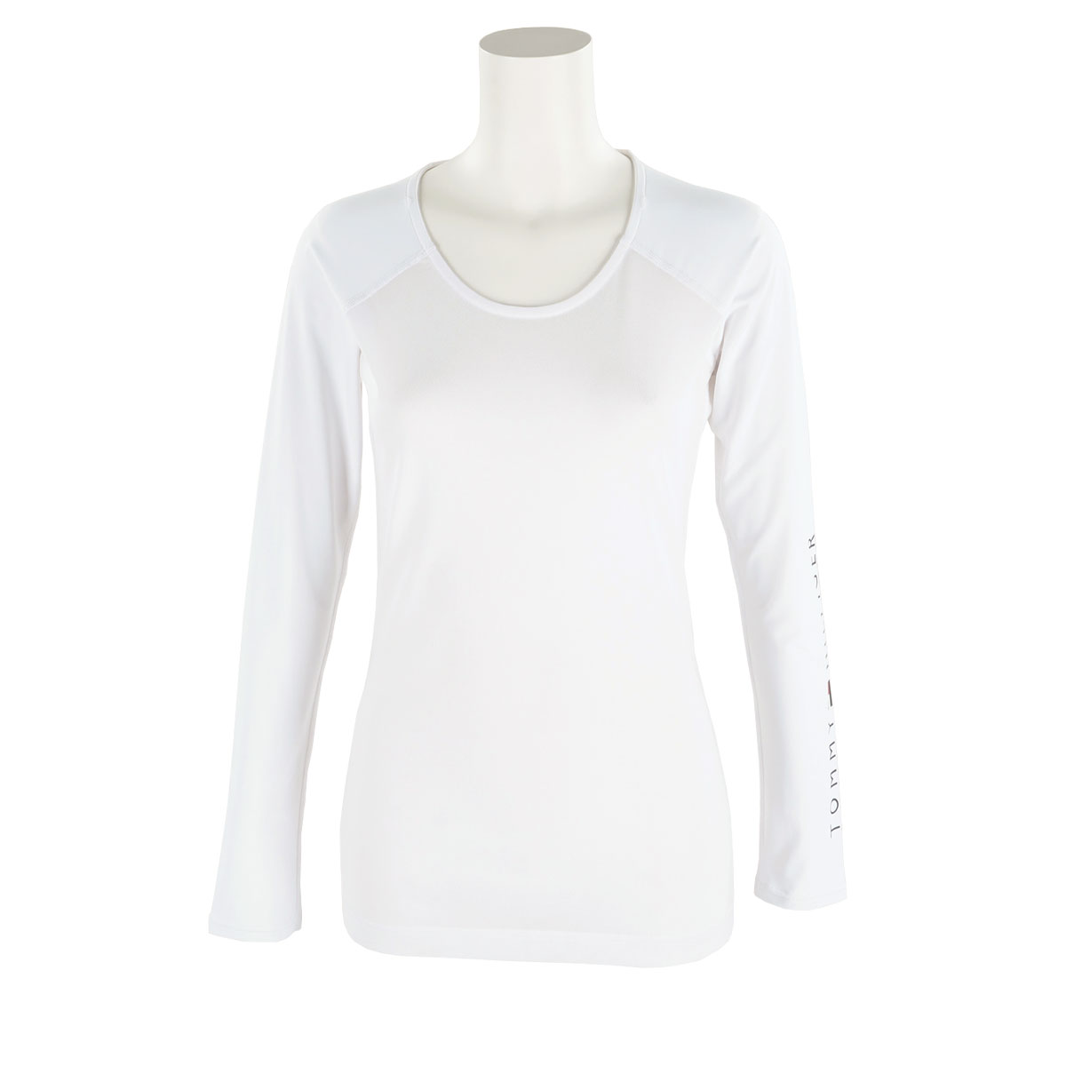 【ブラックフライデー♪最大10000円割引クーポン先行配布中！】　トミー ヒルフィガー ゴルフ レディース メッシュ切替 ロゴプリント 長袖 Uネック インナーシャツ THLA438 ゴルフウェア [2024年春夏モデル] 特価