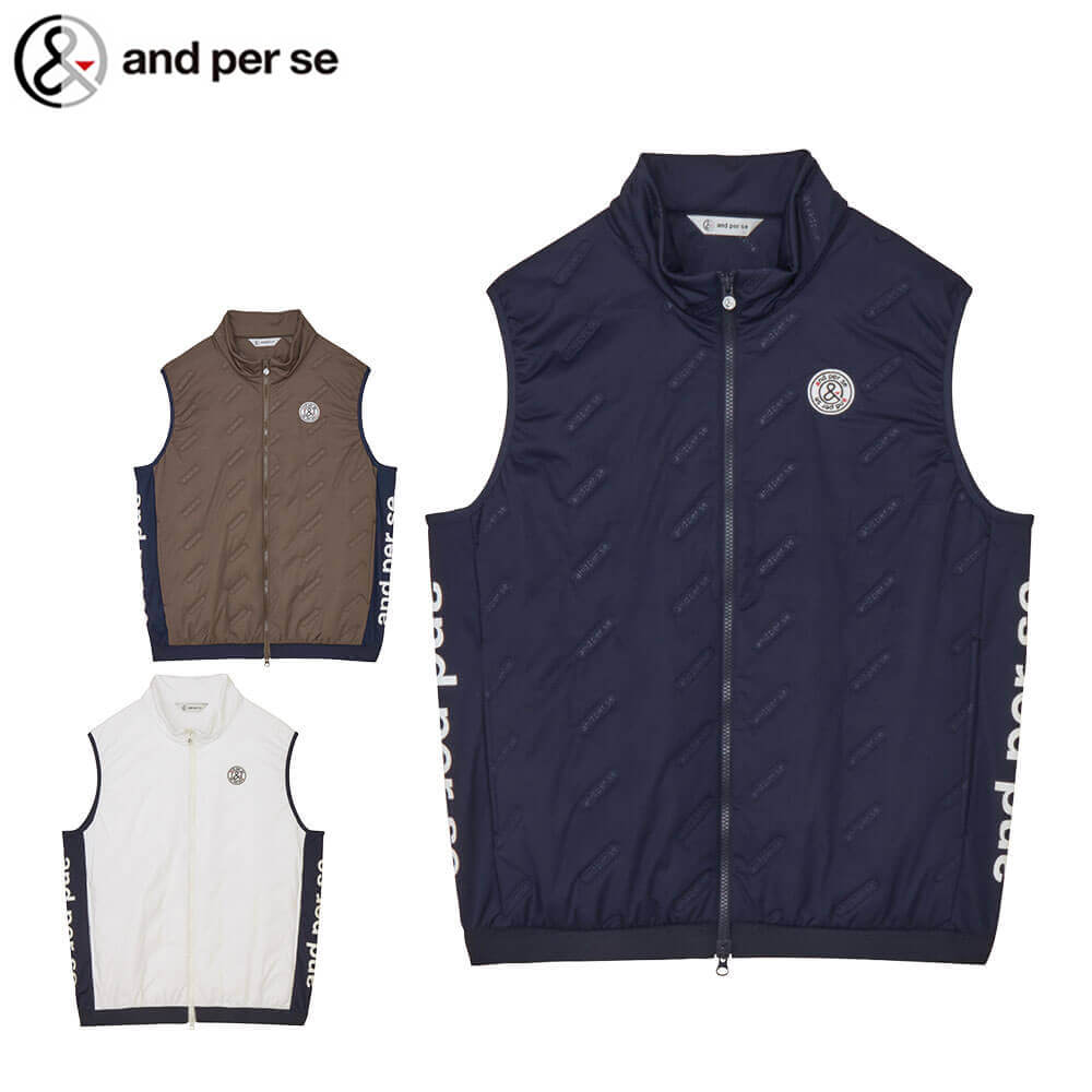 アンパスィ メンズ エアジャスター 中綿 ベスト AMF1015G3 ゴルフウェア [2025年秋冬モデル]