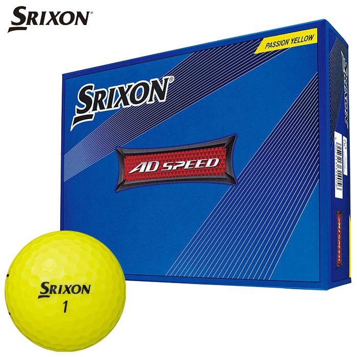 ダンロップ SRIXON スリクソン AD SPEED エーディースピード ゴルフボール 1ダース （12球入り） パッションイエロー 　