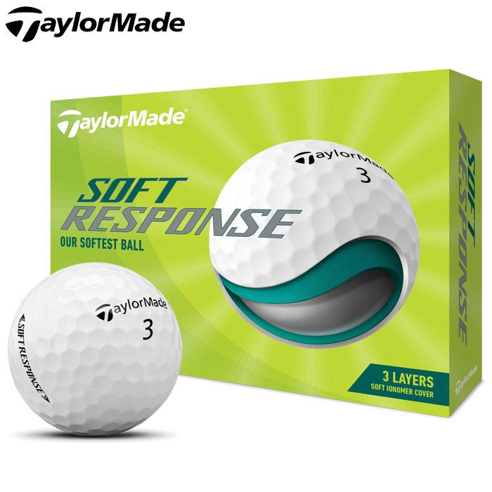 テーラーメイド SOFT RESPONSE ソフトレスポンス ゴルフボール 1ダース 12球入り ホワイト [2022年モデル] 【あす楽対応】