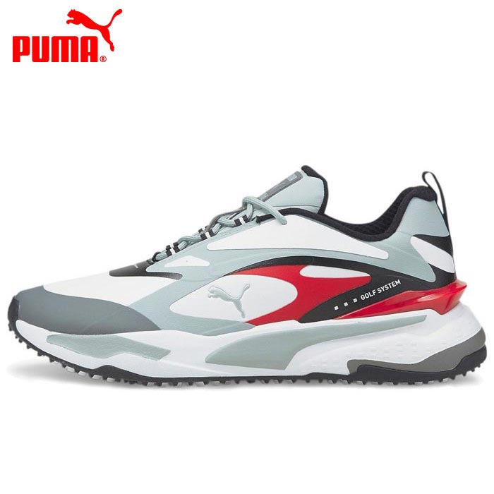 プーマ メンズ GS FAST GS ファスト スパイクレス ゴルフシューズ 376357 04 Puma White-High Rise-High Risk Red  特価　