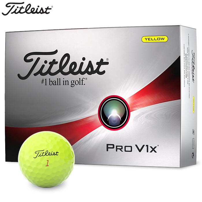 タイトリスト PRO V1x プロV1x ゴルフボール 1ダース 12球入り イエロー [2023年モデル] 【あす楽対応】