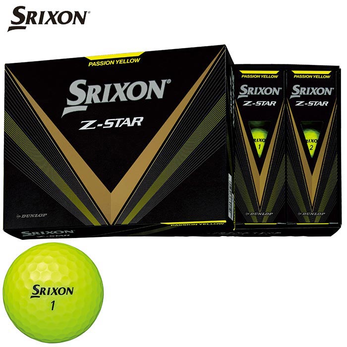 ダンロップ SRIXON スリクソン Z-STAR ゼットスター ゴルフボール 1ダース （12球入り） プレミアムパッションイエロー 2023年モデル 【あす楽対応】