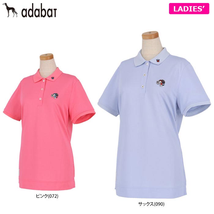 【全品7％OFFクーポン配布中！】(4/10 1:59まで) アダバット レディース アシストくんワッペン 鹿の子 半袖 ポロシャツ 644-14341 [2022年モデル] ゴルフウェア [春夏モデル 72％OFF] 特価　【あす楽対応】のサムネイル