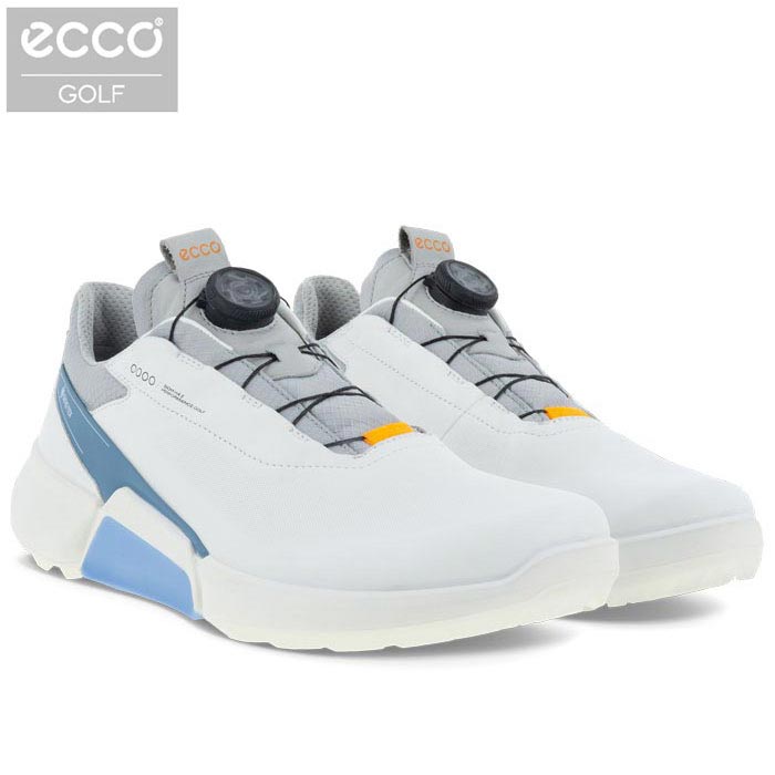 ecco エコー メンズ BIOM HYBRID H4 BOA バイオム ハイブリッド4 ボア スパイクレス ゴルフシューズ 108504 55569 WHITE/RETRO BLUE 　