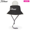 【全品10%OFFクーポン配布中!】7/13まで タイトリスト レディース ウィメンズ ポンポン バケットハット TH23WPBK 0C1 チャコール×ホワイト...