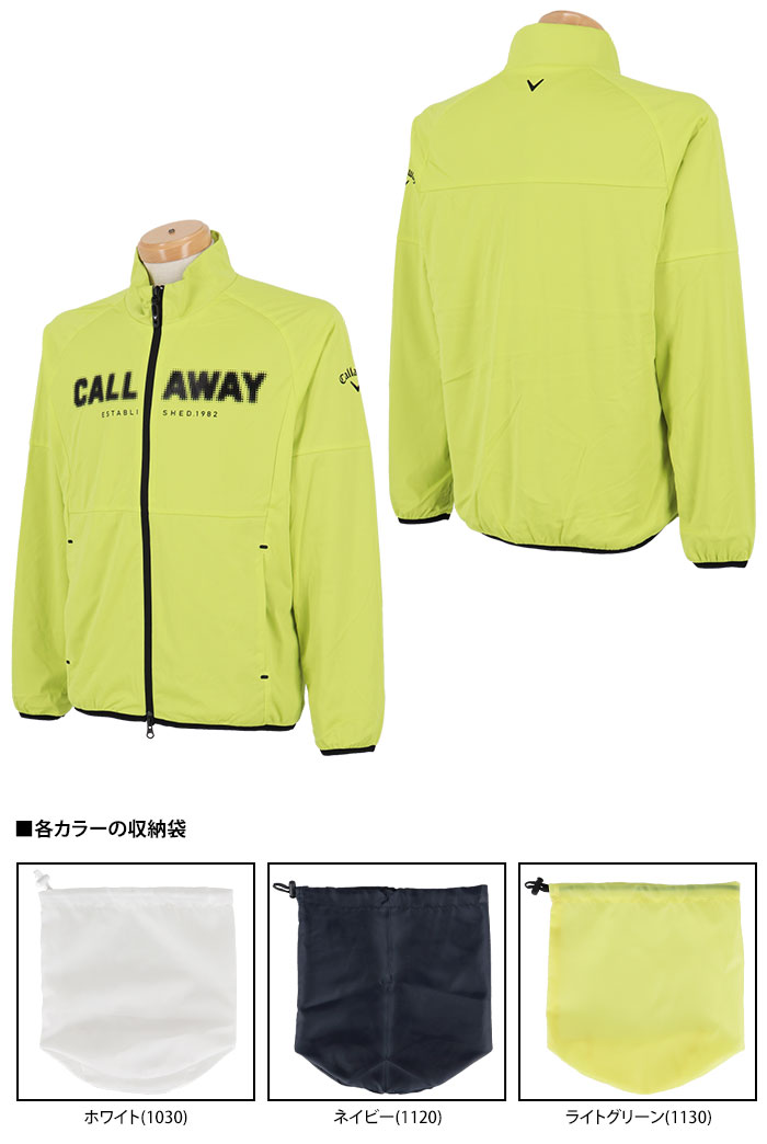 【全品10％割引クーポン開催中！】11/3まで　【50％OFF】 キャロウェイ メンズ ロゴプリント メッシュ裏地 スターストレッチ 収納袋付き 長袖 フルジップ ブルゾン C24215100 ゴルフウェア [2024年秋冬モデル] 特価