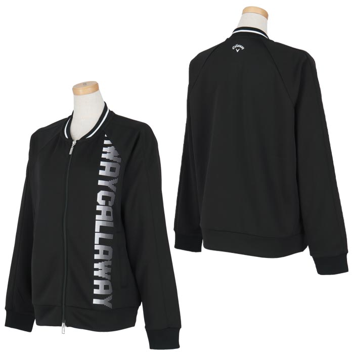【全品10％割引クーポン開催中！】11/3まで　【50％OFF】 キャロウェイ レディース ドットロゴプリント ダンボールスウェット 長袖 フルジップ ブルゾン C24217201 [2024年モデル] ゴルフウェア [秋冬モデル] 特価