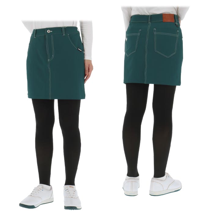 【ブラックフライデー♪最大P10倍＋10000円割引クーポン！】11/26まで　【50％OFF】 ルコック レディース ストレッチ UVカット 台形 スカート LG4FSK00L ゴルフウェア [2024年秋冬モデル] 特価