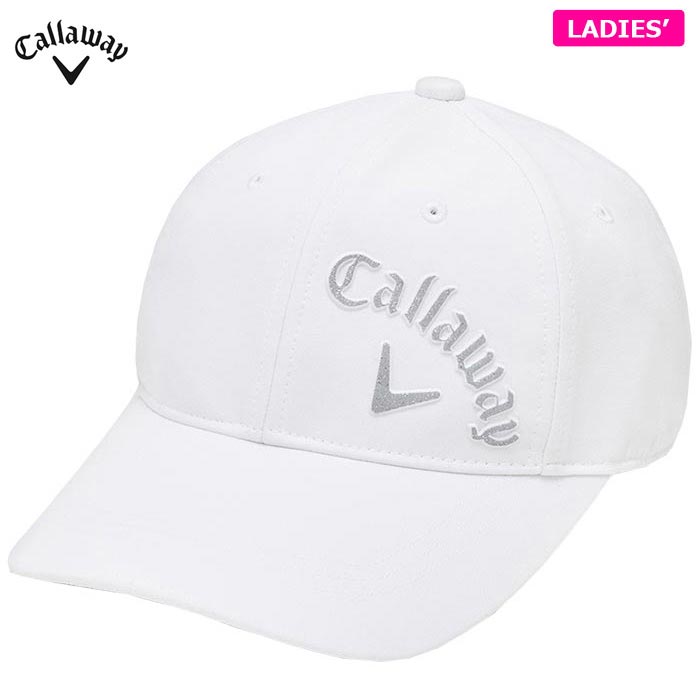 【全品P10倍＋秋冬ウェア10％割引クーポン配布中！】10/13まで　【50％OFF】 キャロウェイ レディース グリッターロゴ キャップ C24291203 1030 ホワイト ゴルフウェア [2024年モデル] 特価
