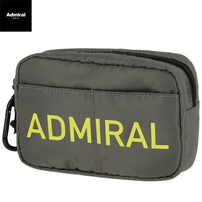 アドミラル ビッグロゴプリント カラビナ付き ポーチ ADMZ4BE4 19 グレー [2024年モデル]