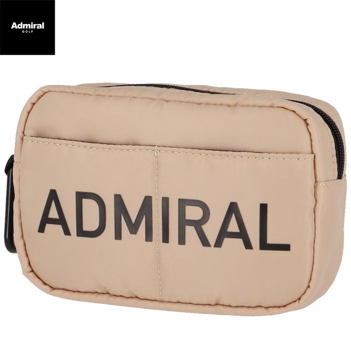 アドミラル ビッグロゴプリント カラビナ付き ポーチ ADMZ4BE4 29 ベージュ [2024年モデル]