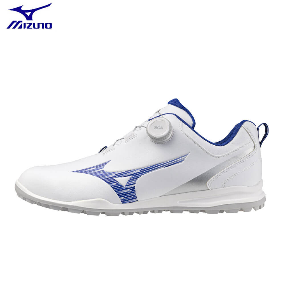 楽天AGゴルフストア　ギア＆アパレル[2025年モデル] ミズノ メンズ GM-STYLE BOA ジーエムスタイル ボア スパイクレス ゴルフシューズ 51GM2553 01 ホワイト×ブルー
