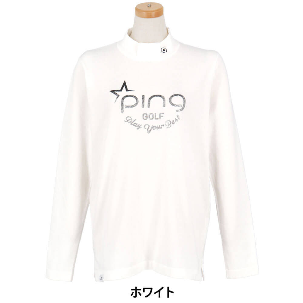 【ほぼ全品P10倍＋秋冬ウェア10％割引クーポン！】11/10まで　【50％OFF】 ピンゴルフ レディース 長袖 ハイネック シャツ 622-4275002 [2024年モデル] ゴルフウェア [秋冬モデル] 特価