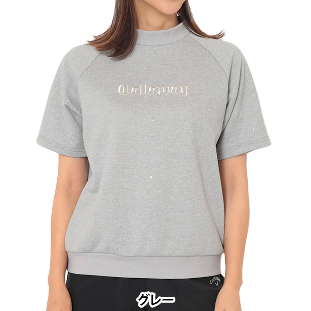 【ブラックフライデー♪最大P10倍＋10000円割引クーポン！】11/26まで　キャロウェイ レディース 半袖 クルーネック スウェット C25217200 ゴルフウェア [2025年秋冬モデル]