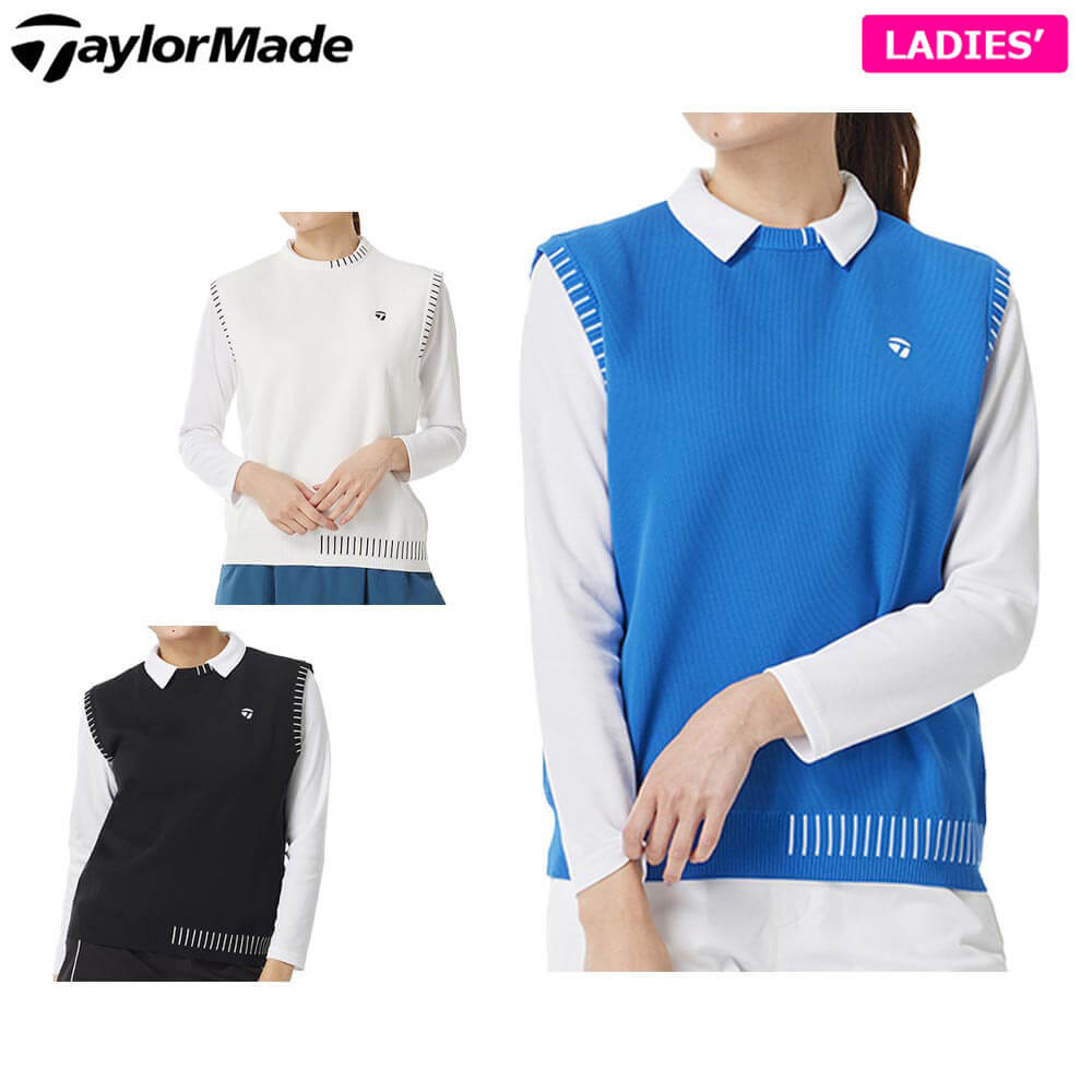 テーラーメイド レディース ステッチド クルーネック ベスト TL530 ゴルフウェア [2025年秋冬モデル]