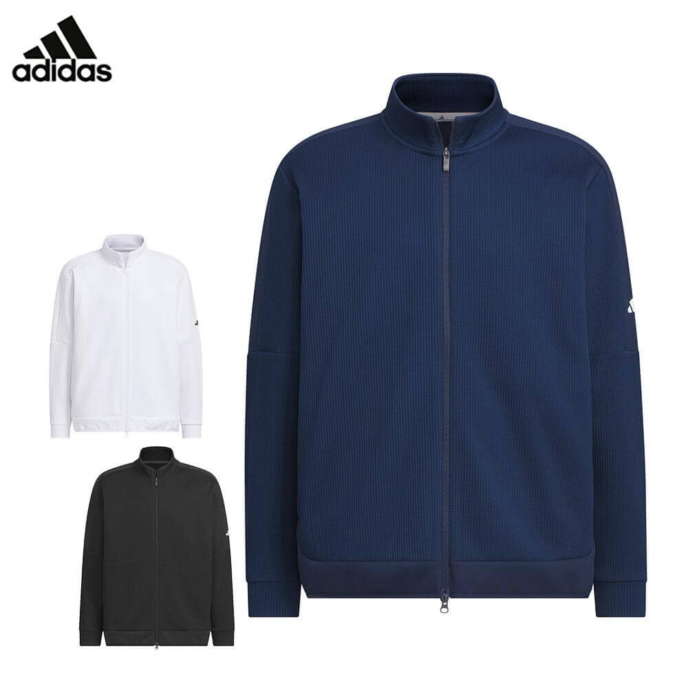 【ブラックフライデー♪最大10000円割引クーポン先行配布中！】 アディダス メンズ ファブリックミックス 長袖 フルジップ ジャケット TM204 ゴルフウェア [2025年秋冬モデル]