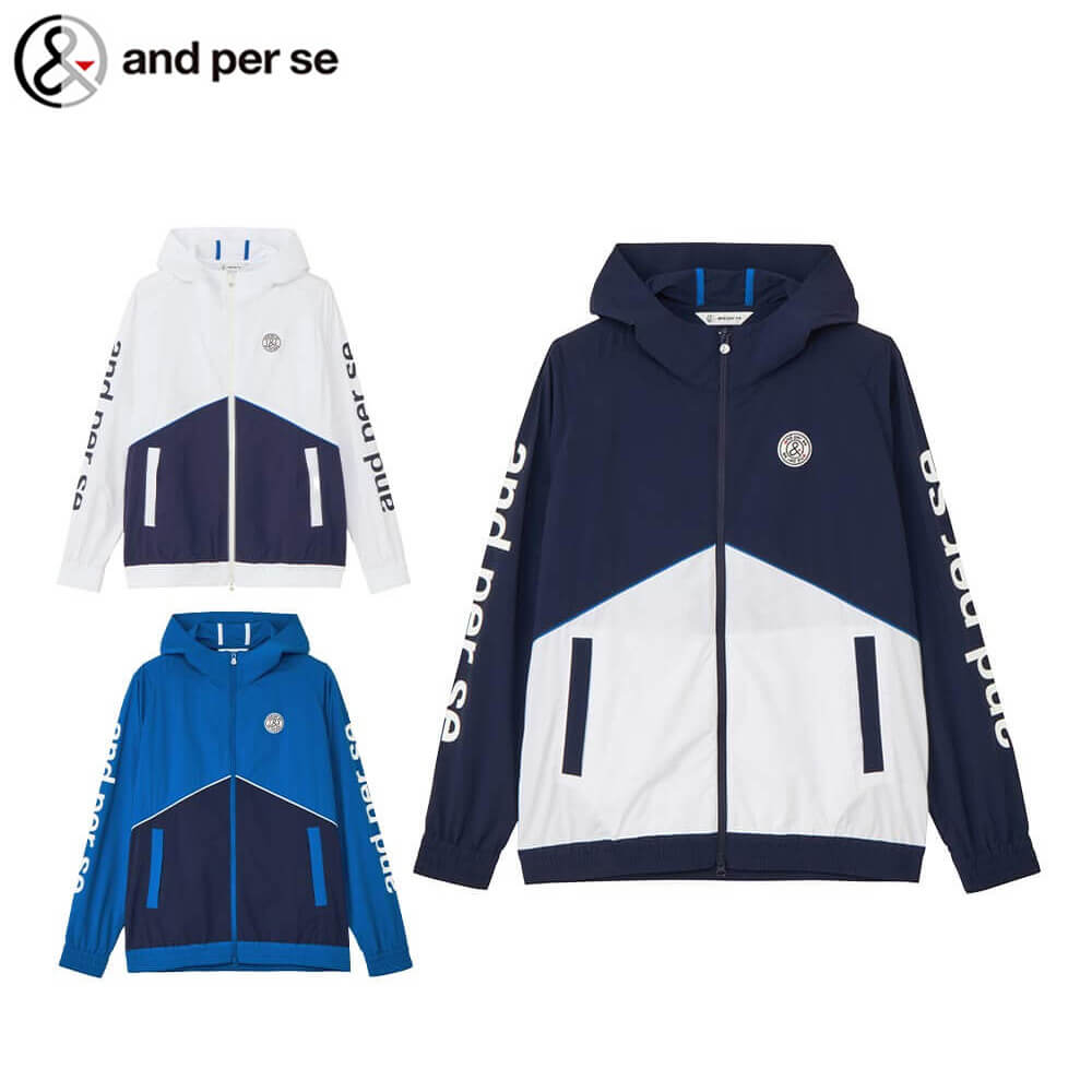 アンパスィ メンズ フード付き 長袖 フルジップ ブルゾン AMF1105G2 ゴルフウェア [2025年秋冬モデル 2..