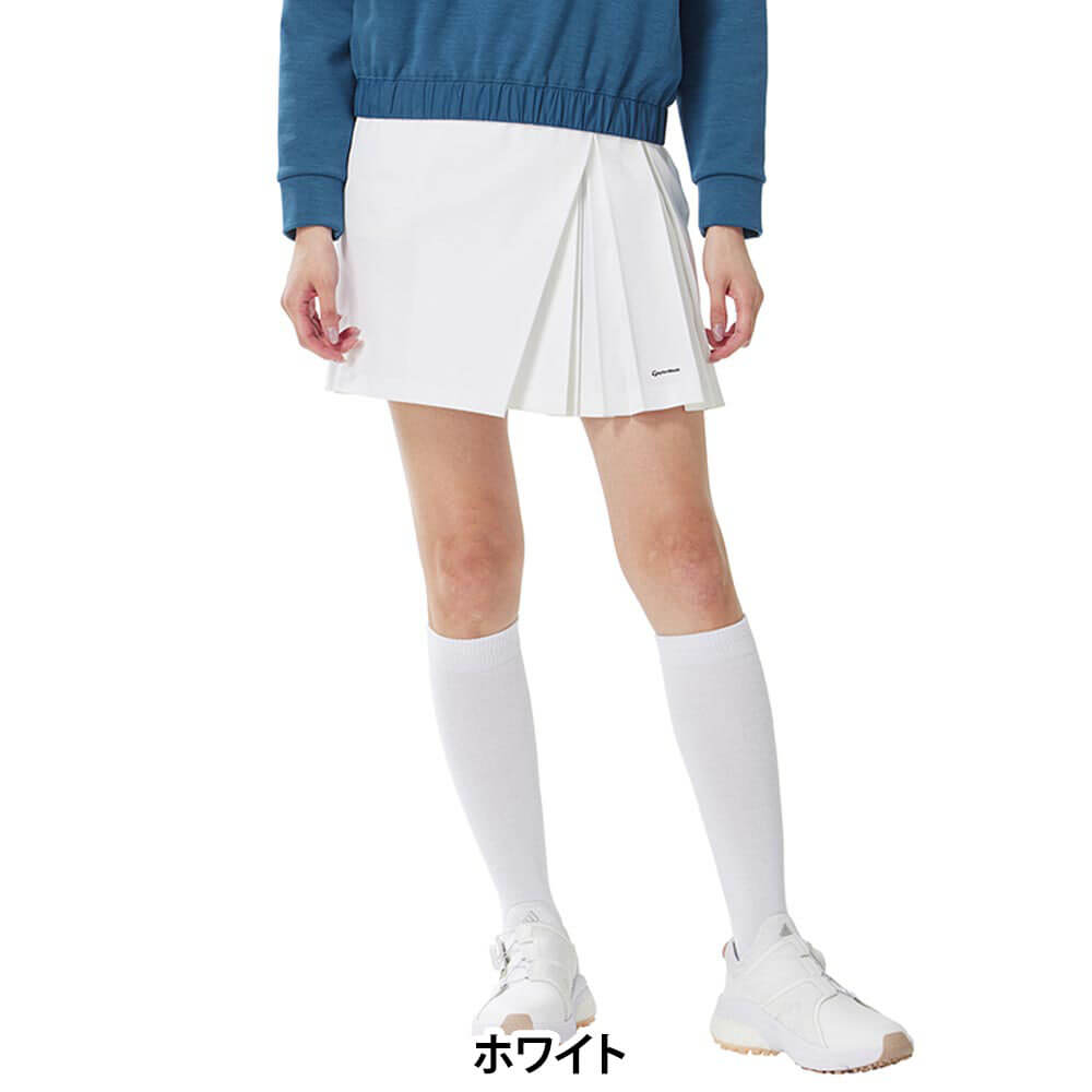 【ほぼ全品P10倍＋秋冬ウェア10％割引クーポン！】11/10まで　テーラーメイド レディース ハイウエスト レイヤー プリーツ インナーパンツ一体型 スカート TL526 ゴルフウェア [2025年秋冬モデル]