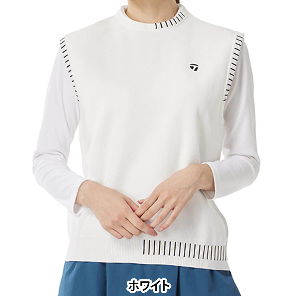 テーラーメイド レディース ステッチド クルーネック ベスト TL530 ゴルフウェア [2025年秋冬モデル]