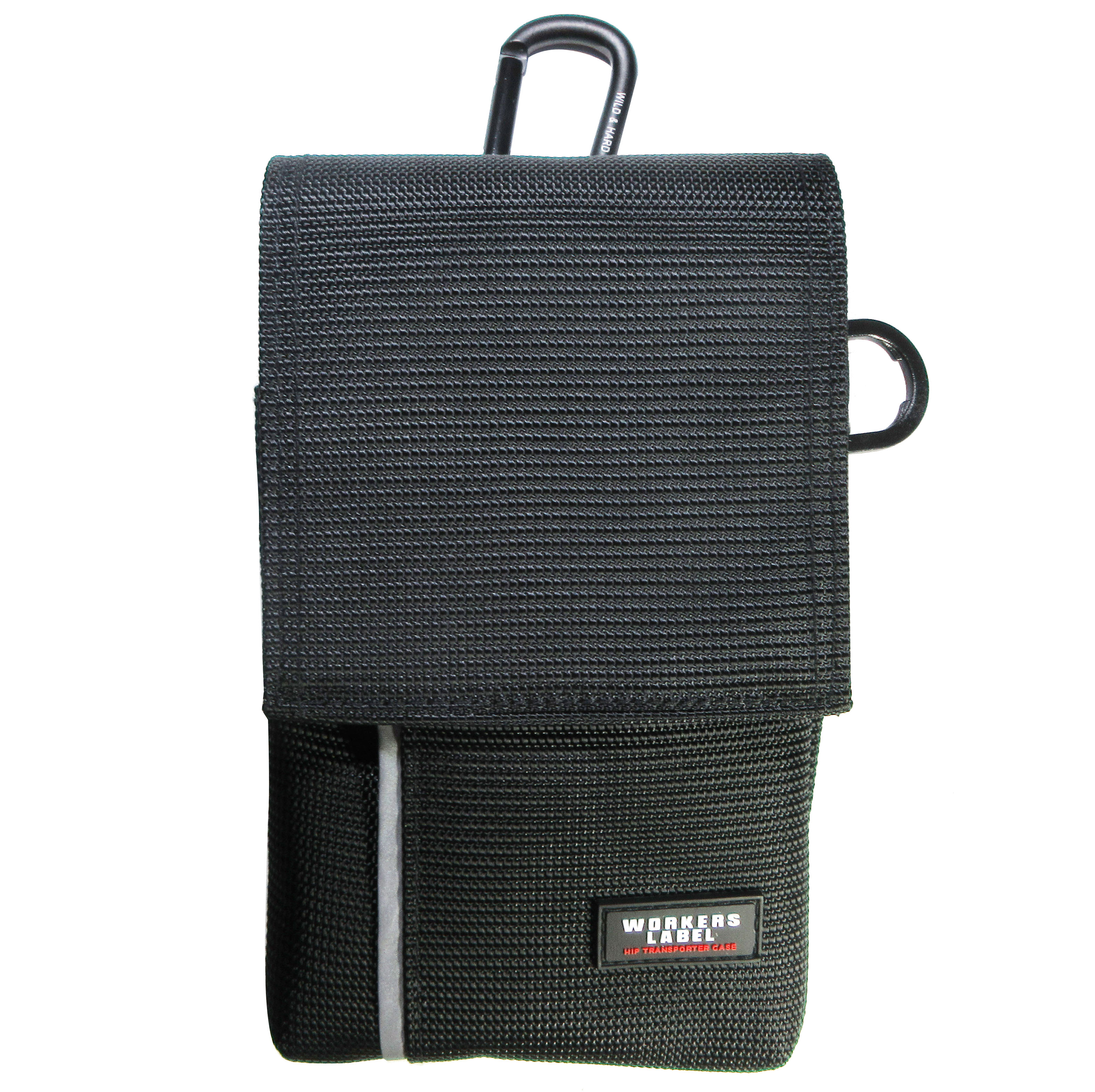 大画面スマホ対応サイズの作業用スマホケース 【特長】 大型スマホケース対応モデル 幅50mmのベルト装着可能。 反射ライン付き 丈夫な1680Dポリエステル使用"大画面スマホ対応サイズの作業用スマホケース 【特長】 大型スマホケース対応モデル 幅50mmのベルト装着可能。 反射ライン付き 丈夫な1680Dポリエステル使用 サイズ：( 約 )幅125× 縦195× 厚さ45mm( カラビナを除く) 重量：(約)145g 素材：1680D ポリエステル、EVA、PVC カラビナ：アルミニウム"