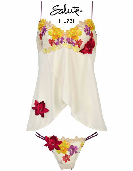 32%OFF&送料無料!【ワコール サルート】30グループベビードール風セットアップ