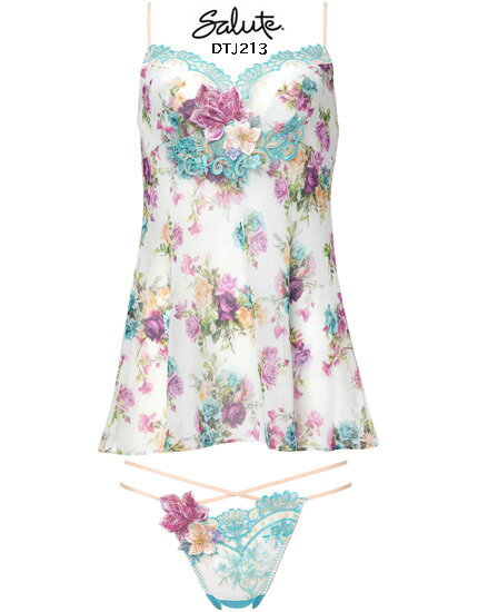 20%OFF&送料無料!【ワコール サルート】13グループベビードール風セットアップ