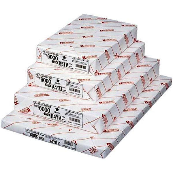 Rakuten - B4 Y目 フルカラー PPC用紙 RICOH リコー タイプ6000(70W) 637877 ケース 500枚×5冊 4961311405877 オフィス 店舗用品 【新品】 新着