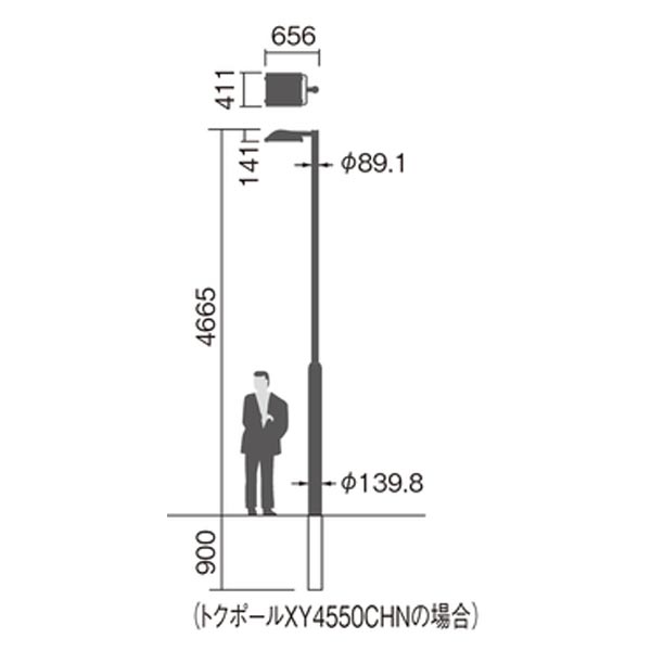 HIDモールライト Panasonic YD623 ポール取付型 街路灯用 前方配光 防雨型 セラメ...