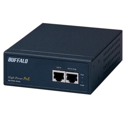 PoEインジェクター BUFFALO バッファロー BIJ-POE-1P/HG ハイパワー 1CHモデル IEEE802.af/at対応 オフィス 店舗用品  新着