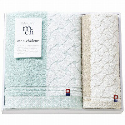 ●商品内容：40×110cmバスタオル1枚・28×30cmウォッシュタオル1枚・綿100％・（日本製）●箱サイズ：32×28×4cm縦に2つのやさしい色配色が特徴的な、今治伝統の技術で織り上げられたタオルは使い始めはじめから吸水性がよくふん...