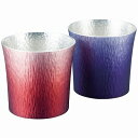 送料無料 送料込 錫製タンブラー310ml2客セット 24-2-1N2P(赤(HOKAGE)・紫(SHINRA)) 内祝い お返し 出産内祝い 結婚内祝い 入学内祝い お中元 暑中見舞い 初盆志 香典返し 粗供養 お供え 御供 快気祝い 快気内祝