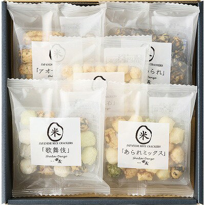 ●商品内容・サイズ：海苔あられ（20g）・あられミックス・さざれ石・アオサあられ・歌舞伎（各18g）×各1 ●賞味期限（製造日から）：160日●アレルゲン：小麦●箱サイズ：21.5×22×5.5cm菓子製造メーカーは創業80有余年、農薬も肥料も使わず栽培されている丸粒の国内産有機米使用。味付け素材の醤油や豆・砂糖にも有機・無農薬栽培素材・天然素材を使用する程の徹底ぶり。 ギフト対応 当店はギフト専門店です。 出産内祝・結婚内祝・引出物・快気祝・全快祝・新築内祝・成人内祝・入学内祝・初節句内祝等各種内祝をはじめ、就職祝い・敬老祝い・還暦祝い・退職祝い・退職記念等記念品や各種お祝い、香典返し、満中陰志、一周忌、三回忌・七回忌のお返し、母の日・早割 早期$その他様々なギフトシーンにもお使いください。 定番の贈り物・お祝い・お返し　内祝 内祝い 出産内祝い 命名内祝い 快気祝 快気内祝 全快祝　お見舞い お見舞御礼 お餞別入園内祝い 入学内祝い 卒園内祝い 卒業内祝い 就職内祝い 新築内祝い 引越し内祝い 開店内祝い ウェディングギフト ブライダルギフト 引き出物 結婚引き出物 結婚引出物 結婚内祝い二次会 披露宴 お祝い 御祝 結婚式 結婚祝い 出産祝い 初節句 七五三 入園祝い 入学祝い 卒園祝い 卒業祝い 成人式 就職祝い 昇進祝い 新築祝い 上棟祝い 引っ越し祝い 引越し祝い 開店祝い 退職祝い 快気祝い 全快祝い 初老祝い 還暦祝い 古稀祝い 喜寿祝い 傘寿祝い 米寿祝い 卒寿祝い 白寿祝い 長寿祝い 金婚式 銀婚式 ダイヤモンド婚式 結婚記念日 ギフト ギフトセット 成人式 初節句 粗品 記念品 二次会 景品 周年記念 コンペ景品 誕生日 贈答品 一周忌 三回忌 法事引出物 香典返し 初盆　新盆　 志 回忌法要 還暦御祝い 開店お祝い 退職 卒業記念品 お餞別 心ばかり 御返し お礼 御祝い 引越挨拶 引越御挨拶 挨拶 御挨拶 ごあいさつ ご挨拶 新築内祝 周年記念 ギフト 誕生日 季節の贈り物・各種お祝い・プレゼント　 お中元 お歳暮 御年賀　年賀 寒中見舞い 暑中見舞い 残暑見舞い 暦祝 還暦御祝 還暦お祝い 開店祝 開店御祝 開店御祝い 開店祝い 餞別 出産祝い 出産お祝い 御祝い ご出産御祝い 入学祝い 卒業祝い 就職祝い 引越し祝い 子供の節句 子供の日 ひな祭り　 七五三 セット 詰め合わせ 贈答品 ごあいさつ ご挨拶 御挨拶 プレゼント 引越し 引越しご挨拶 記念日 誕生日 父の日 母の日 敬老の日 記念品 卒業記念品 定年退職記念品 ゴルフコンペ コンペ景品 景品 賞品 粗品 ホワイトデー 七夕 ハロウィン 七五三 クリスマス　 ギフト対応について 　　こちらの商品はのし紙、ラッピング、メッセージカードをご指定いただけます。