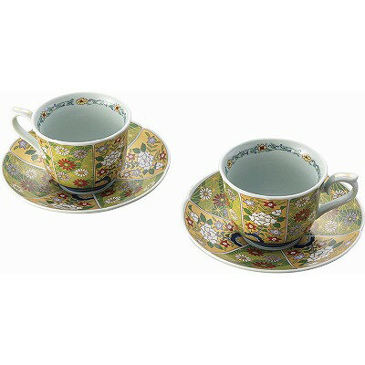 送料無料 送料込 波佐見焼 珈琲碗皿2客揃 友禅菊絵 009-218 内祝い お返し 出産内祝い 結婚内祝い 御祝..