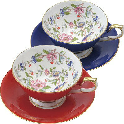 送料無料 送料込 エインズレイ ペンブロック ペア ティーカップ＆ソーサー 290100108/208C 内祝い お返し ギフトセット 出産内祝い 結婚内祝い 入学内祝い 母の日 七五三内祝い 初節句内祝 お供え 御供 香典返し 粗供養 快気祝い 快気内祝いのサムネイル