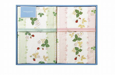 ウェッジウッド ワイルドストロベリー 綿毛布（毛羽部分）2P FQ82121013 内祝い お返し ギフトセット 出産内祝い 結婚内祝い 入学内祝い お中元 暑中見舞い お供え 御供 初盆志 香典返し 粗供養 快気祝い 快気内祝い