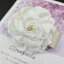 コサージュ ブローチ ふんわり ハンドメイド 卒業 結婚式 花 ホワイト