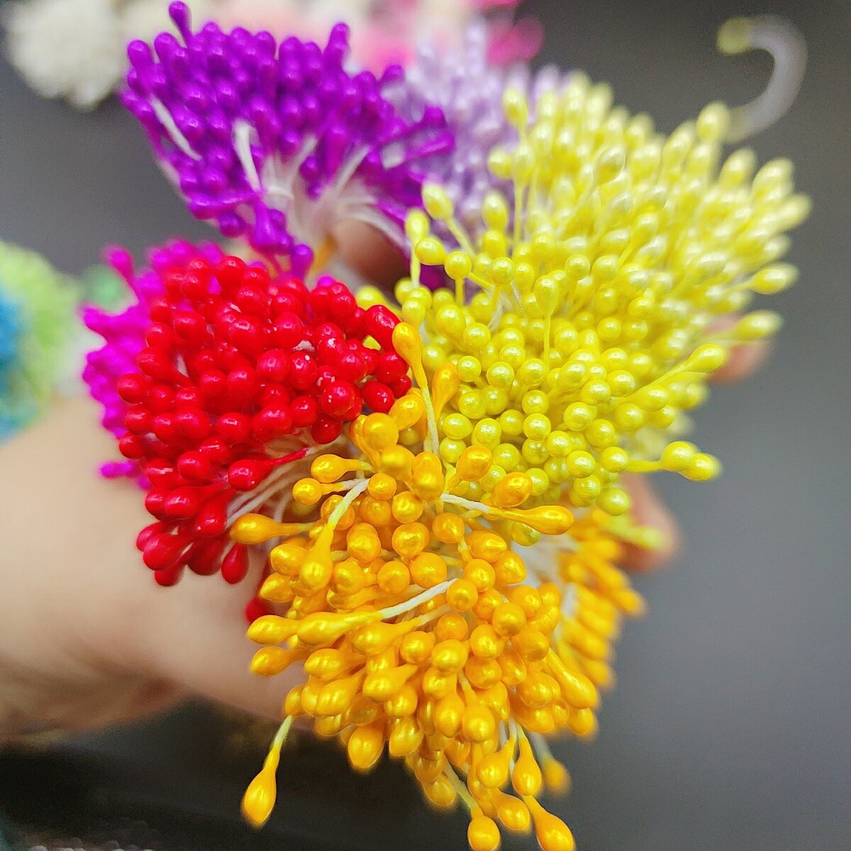 パールカラー 1束×150本 花芯 つまみ細工 ペップ ハンドメイド 素材