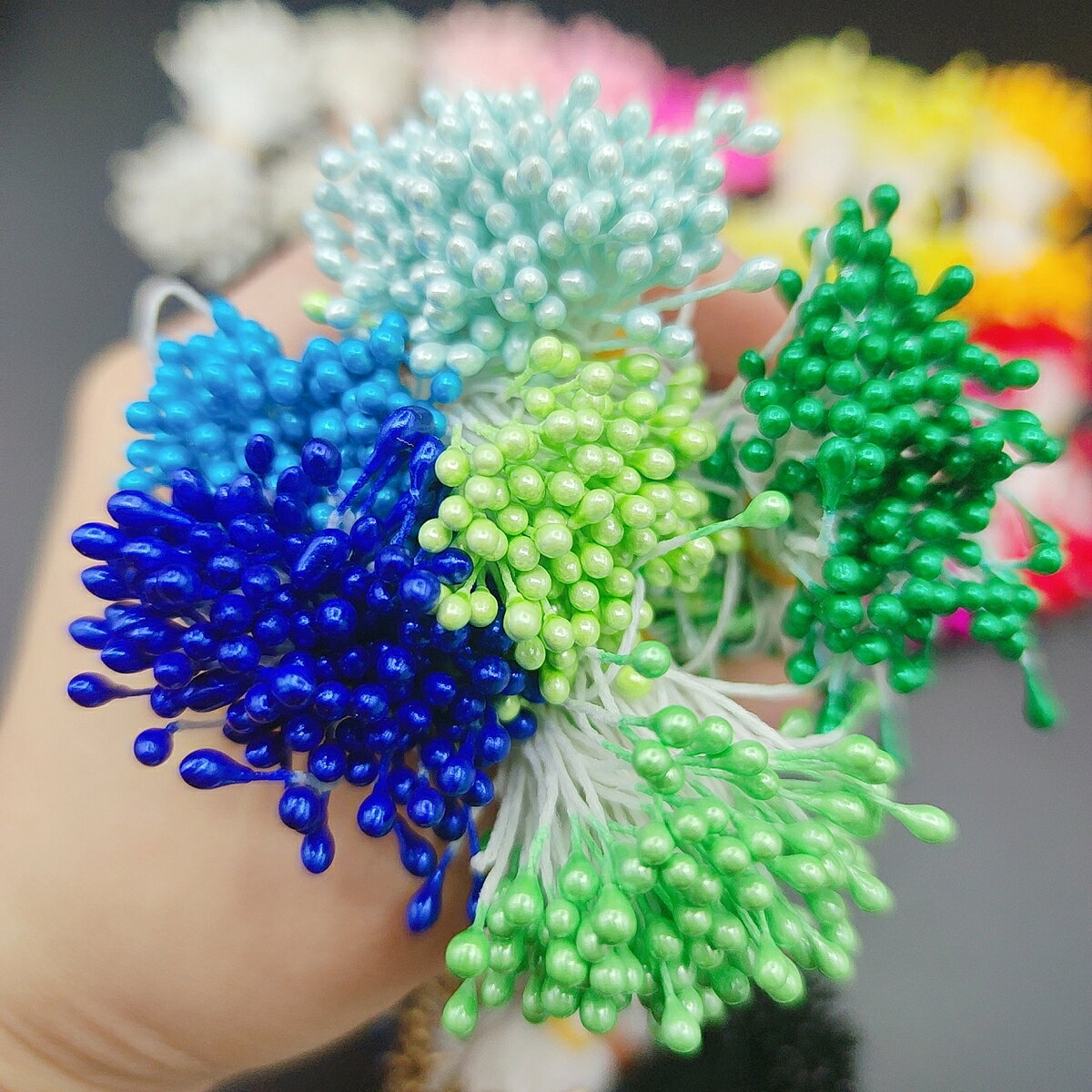 パールカラー 1束×150本 花芯 つまみ細工 ペップ ハンドメイド 素材