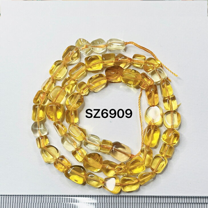 手芸SHOPジダイのシトリンA級 黄水晶ライス 約6×9mm38cm連売り｜アングル2