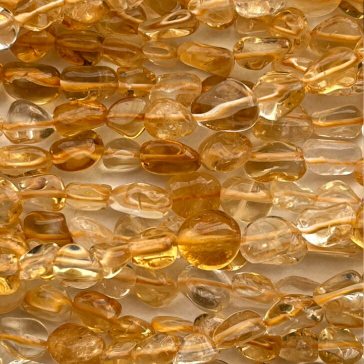 手芸SHOPジダイのシトリンA級 黄水晶ライス 約6×9mm38cm連売り｜アングル3