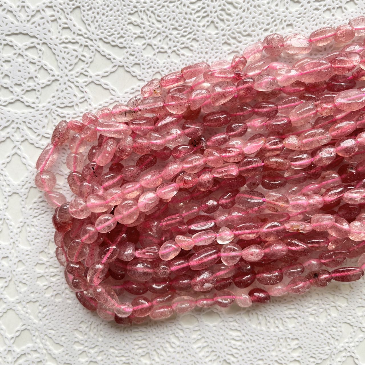 ストロベリークォーツA級ライス約6x9mm,3...の紹介画像2