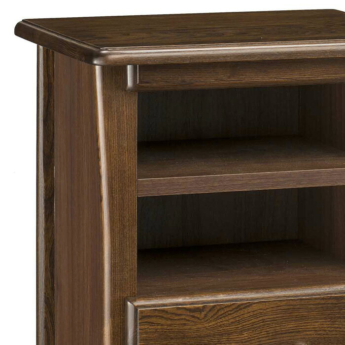 チェスト おしゃれ 木製 完成品 電話台 FAX台 引き出し付き 木目 コンパクト スリム エルム2086 elm ブラウン 北欧 3段