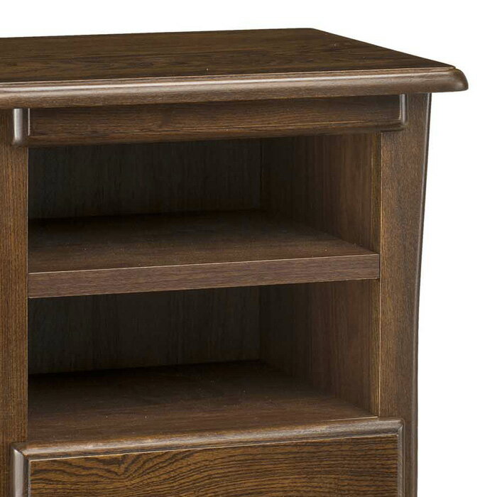 チェスト おしゃれ 木製 完成品 電話台 FAX台 引き出し付き 木目 コンパクト スリム エルム2086 elm ブラウン 北欧 3段 [2]