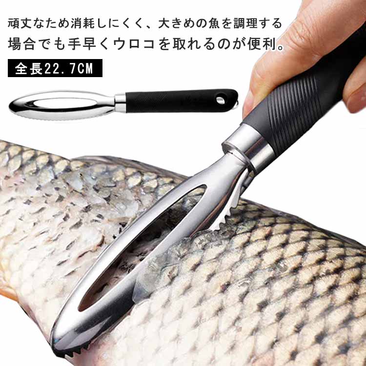鱗とり 鱗取り キッチン雑貨 鱗取り 鱗 内臓 ウロコ取り 捌く 釣り ステンレス 簡単 調理器具 魚の 魚 鱗 引き 落とし 飛び散らない う